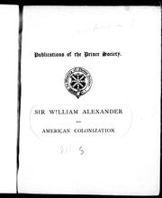 Cover of: Sir William Alexander and American colonization by by Edmund F. Slafter, A.M.