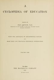 Cover of: A cyclopedia of education by Monroe, Paul