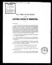 To the electors of the electoral division of Bonaventure by Théodore Robitaille