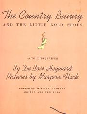 Cover of: The country bunny and the little gold shoes by DuBose Heyward