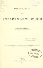 Cover of: Contribuzione pella fauna dei molluschi dalmati