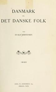 Cover of: Danmark og det danske folk