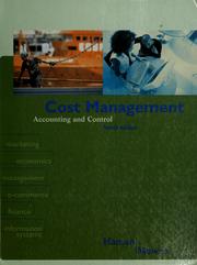 Cover of: Cost management by Don R. Hansen