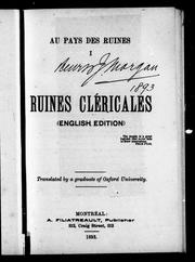 Cover of: Ruines cléricales