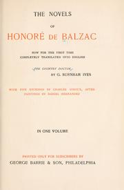 Cover of: The country doctor. by Honoré de Balzac