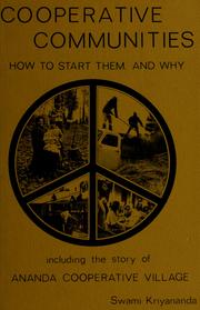 Cover of: Cooperative communities: how to start them, and why
