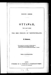 Cover of: Ottawah, the last chief of the Red Indians of Newfoundland: a romance