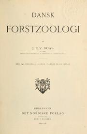 Dansk forstzoologi by Johan Erik Vesti Boas