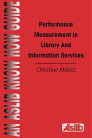 Cover of: Performance Measurement in Library and Information Services (Aslib Know How Guides)