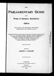 Cover of: The Parliamentary guide and work of general reference 1898-9 by edited by Arnott J. Magurn.