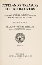 Cover of: Copeland's treasury for booklovers: a panorama of English and American poetry and prose from the earliest times to the pressent