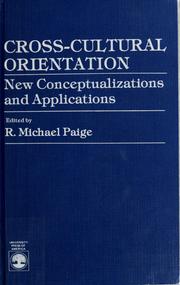 Cover of: Cross-cultural orientation by edited by R. Michael Paige.