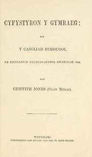 Cover of: Cyfystyron y gymraeg by Griffith Jones, "Glan Menai."