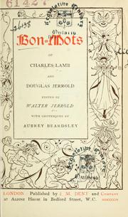 Cover of: Bon-mots of Charles Lamb and Douglas Jerrold by Charles Lamb