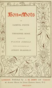 Cover of: Bon-mots of Samuel Foote and Theodore Hook
