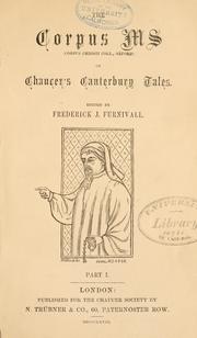 Cover of: The Corpus ms (Corpus Christi coll., Oxford) of Chaucer's Canterbury tales.
