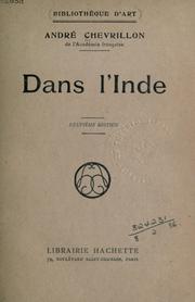 Cover of: Dans l'Inde by André Chevrillon