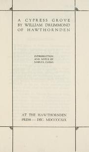 Cover of: A cypress grove by Drummond, William, Drummond, William