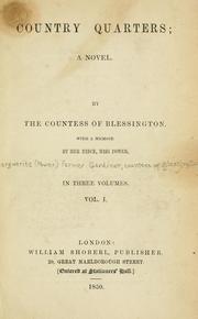 Cover of: Country quarters by Blessington, Marguerite Countess of