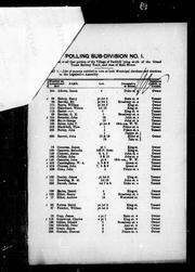 Cover of: Voters' list of the village of Parkhill!: year 1883