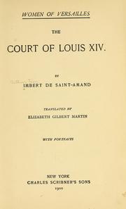 Cover of: The court of Louis XIV