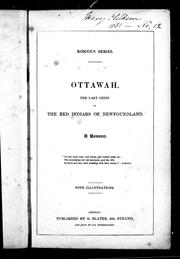 Cover of: Ottawah, the last chief of the Red Indians of Newfoundland: a romance