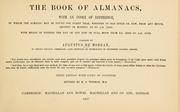 Cover of: The book of almanacs by Augustus De Morgan