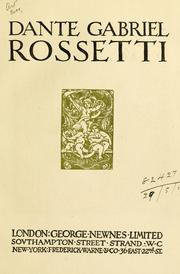 Cover of: Dante Gabriel Rossetti. by Ernest Radford