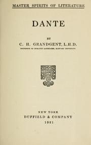 Cover of: Dante by C. H. Grandgent