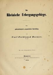 Cover of: Das rheinische uebergangsgebirge by Ferdinand Roemer