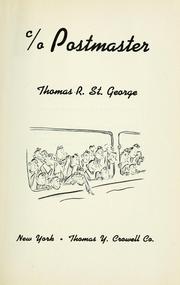 Cover of: c/o Postmaster by St. George, Thomas R.