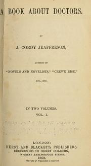 A book about doctors by John Cordy Jeaffreson