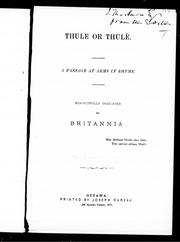 Cover of: Thule or Thulè: a passage at arms in rhyme, respectfully dedicated to Britannia