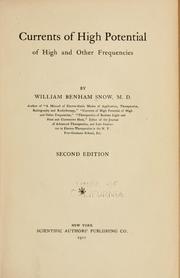 Cover of: Currents of high potential of high and other frequencies