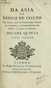 Cover of: Da Asia de João de Barros e de Diogo de Couto.
