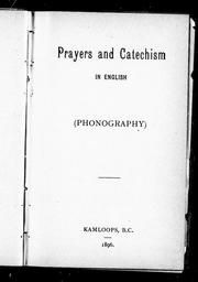 Cover of: Prayers and catechism in English (Phonography) by J. M. R. Le Jeune
