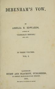 Cover of: Debenham's vow by Edwards, Amelia Ann Blanford