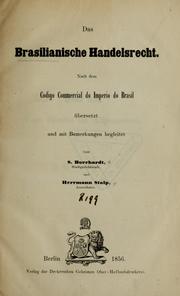 Cover of: Das brasilianische Handelsrecht by S. Borchardt, S. Borchardt