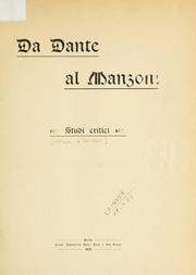 Da Dante al Manzoni