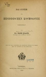 Cover of: Das System der hesiodischen Kosmogonie