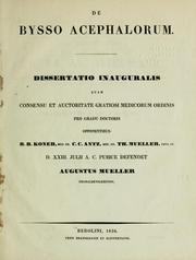 Cover of: De bysso acephalorum