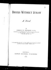 Cover of: Bricks without straw: a novel