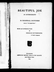 Cover of: Beautiful Joe by by Marshall Saunders ; with an introduction by Hezekiah Butterworth