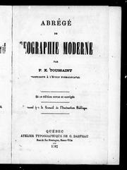 Cover of: Abrégé de géographie moderne