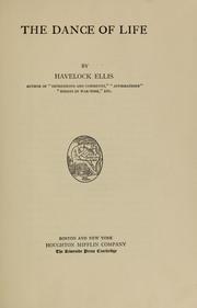 Cover of: The dance of life by Havelock Ellis