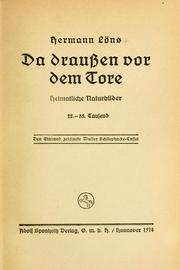 Cover of: Da draussen vor dem Tore