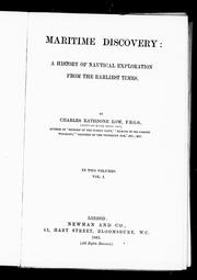 Cover of: Maritime discovery by Charles Rathbone Low