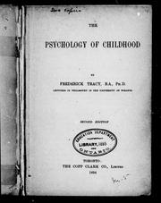 Cover of: The psychology of childhood