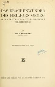 Cover of: Drachenwunder des heiligen George in der griechischen und lateinischen Überlieferung