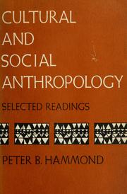 Cover of Cultural and social anthropology